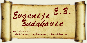 Evgenije Budaković vizit kartica